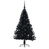 vidaXL Artificial Pre-lit Christmas Tree Black 120 cm PVC