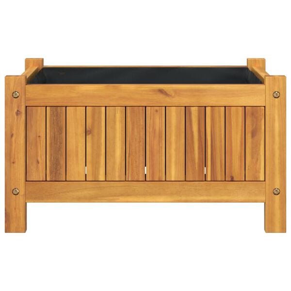 vidaXL Garden Planter with Liner 54x31x30 cm Solid Wood Acacia