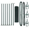 vidaXL Welded Wire Fence with Concrete Base 10 x 0.6 m Green Mesh