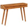 vidaXL Console Table Solid Acacia Wood with Carved Drawers 118x30x80cm