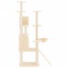 vidaXL Cat Tree with Sisal Scratching Posts Cream 154 cm