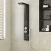 vidaXL Shower Panel System Aluminium Black