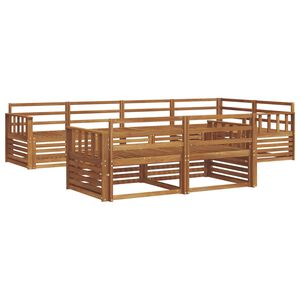 vidaXL Outdoor Sofa Set 7 pcs Natural Solid Acacia Wood