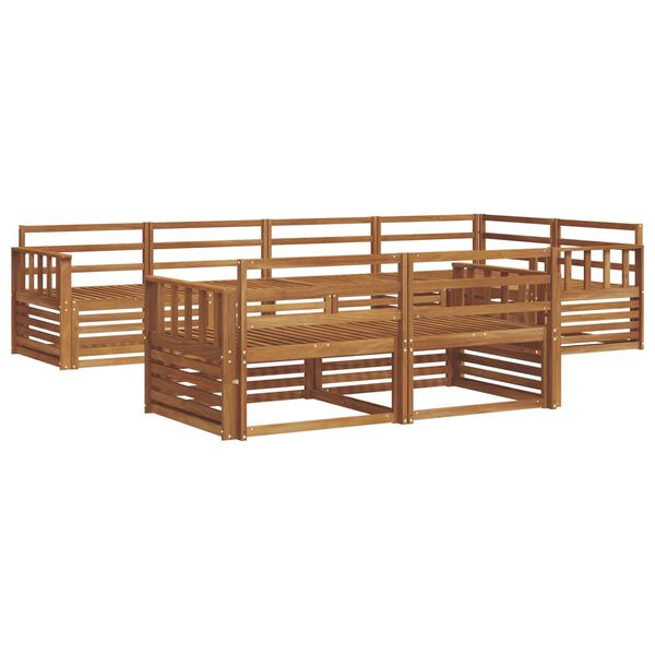 vidaXL Outdoor Sofa Set 7 pcs Natural Solid Acacia Wood