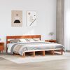 vidaXL Bed Frame without Mattress Wax Brown 200x200 cm Solid Wood Pine