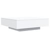 vidaXL Coffee Table with LED Lights White 100x100x31 cm