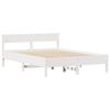 vidaXL Bed Frame without Mattress White 140x200 cm Solid Wood Pine