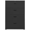 vidaXL Filing Cabinet Anthracite 90x46x134 cm Steel