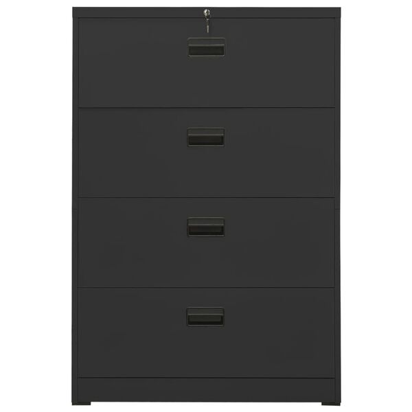 vidaXL Filing Cabinet Anthracite 90x46x134 cm Steel