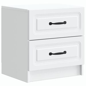 vidaXL Bedside Cabinet White 43 x 34.5 x 44.5 cm Engineered Wood