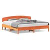 vidaXL Bed Frame without Mattress Wax Brown 180x200 cm Solid Wood Pine