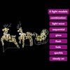 vidaXL LED Reindeers with 60 LEDs 3 pcs Warm White PET