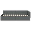 vidaXL Corner Bed Frame Dark Grey 100 cm x 200 cm Velvet