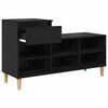 vidaXL Shoe Cabinet Black Oak 102 x 36 x 60 cm Engineered Wood