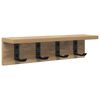 vidaXL Wall-Mounted Coat Rack Wall-Mounted Artisan Oak Engineered wood