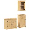 vidaXL 3 Piece Bathroom Furniture Set Corona Solid Wood Pine