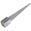 vidaXL Ground Spikes 6 pcs Silver 9x9x75 cm Galvanised Steel