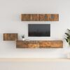 vidaXL 5 Piece TV Cabinet Set Smoked Oak Engineered Wood