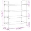 vidaXL Shoe Rack with 4 Shelves Metal and Non-woven Fabric Black