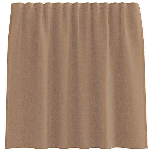 vidaXL Voile Curtains with Rod Pockets 2 pcs Light Brown