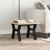 vidaXL Coffee Table Y-Frame 50x50x35 cm Solid Wood Pine and Steel