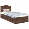 vidaXL Bed Frame with Drawer Brown Oak 90 x 190 cm Engineer Wood