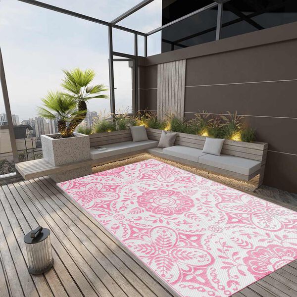 vidaXL Outdoor Carpet ARAKIL Pink 190x290 cm PP