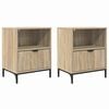 vidaXL Bedside Cabinet with Drawer 2 pcs Sonoma oak 49 x 36 x 61 cm