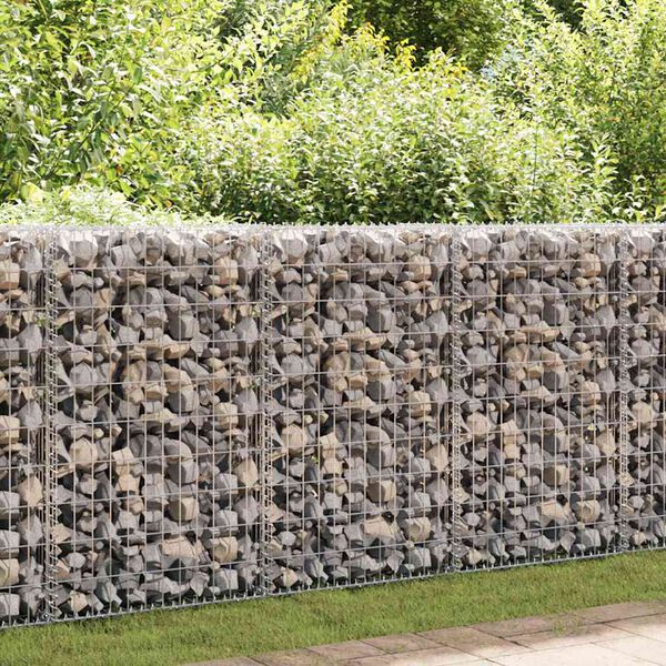 vidaXL Gabion Basket Galvanised Steel 100x50x100 cm