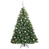 vidaXL Artificial Christmas Tree with 300 LEDs Green 180 cm PE and PVC