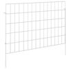 vidaXL Garden Fence with Stakes 24 pcs 75 x 50 cm Mesh Silver