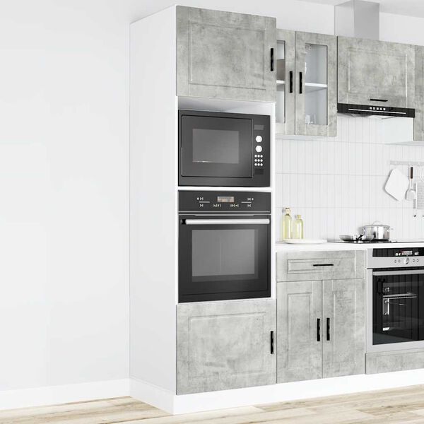 vidaXL Oven Cabinets 2 pcs Porto Concrete Grey Engineered Wood