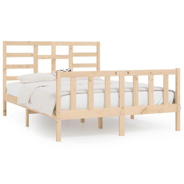 vidaXL Bed Frame without Mattress 140x200 cm Solid Wood Pine