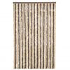 vidaXL Fly Curtain Dark Brown and Beige 118x220 cm Chenille