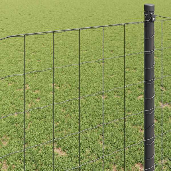 vidaXL Euro Fence Grey 1 x 10 m PVC-coated iron