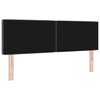 vidaXL LED Headboard with LED Strip Lights Dark Grey 160 cm Polyester