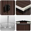 vidaXL Garden Shed Brown 257x990x181 cm Galvanised steel