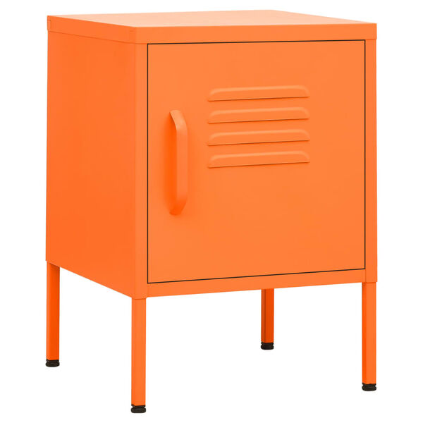 vidaXL Nightstands 2 pcs Orange 35x35x51 cm Steel