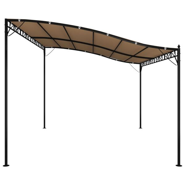 vidaXL Canopy Taupe 4x3 m 180 g/m&sup2; Fabric and Steel