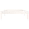 vidaXL Bed Frame without Mattress White Solid Wood Pine 100x200cm