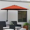 vidaXL Garden Parasol Manual Terracotta 248 x 248 x 148 cm