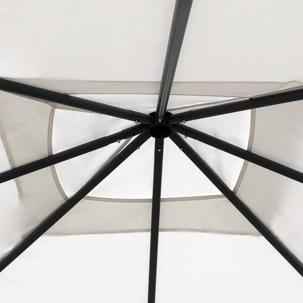 vidaXL Gazebo with Post Covers 3x3x2.6 m Cream 160 g/m²