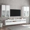 vidaXL 7 Piece TV Wall Cabinet Set with LED Lights White