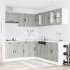 vidaXL 11 Piece Kitchen Cabinet Set Kalmar Grey Sonoma Engineered Wood