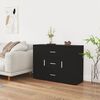 vidaXL Sideboard Black 91x29.5x65 cm Engineered Wood