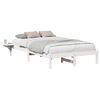vidaXL Bed Frame White 120 x 190 cm Solid Pine Wood