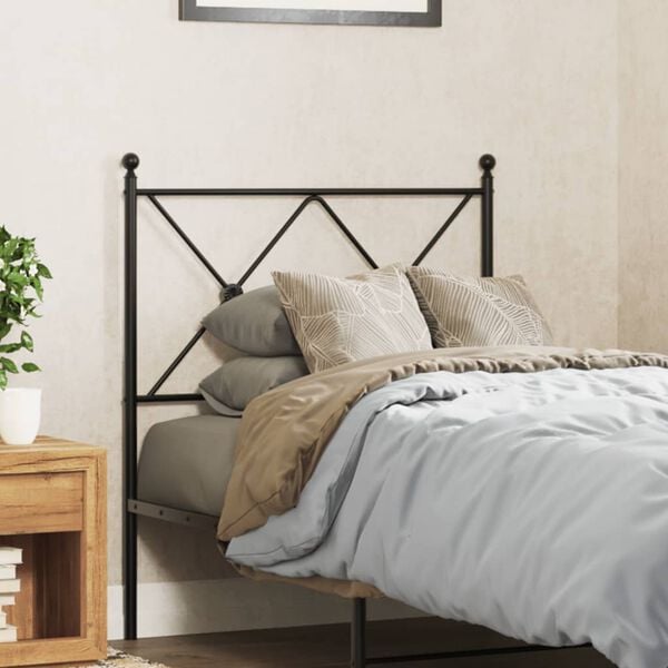 vidaXL Metal Replace Headboard White 75cm