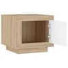vidaXL Coffee Table White and Sonoma Oak 51x50x45 cm Engineered Wood