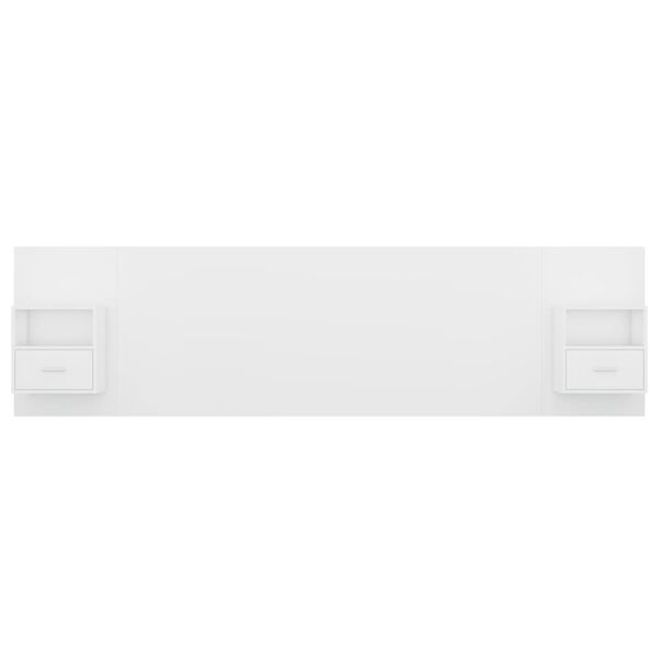 vidaXL Bed Headboard with Cabinets White Engineered Wood