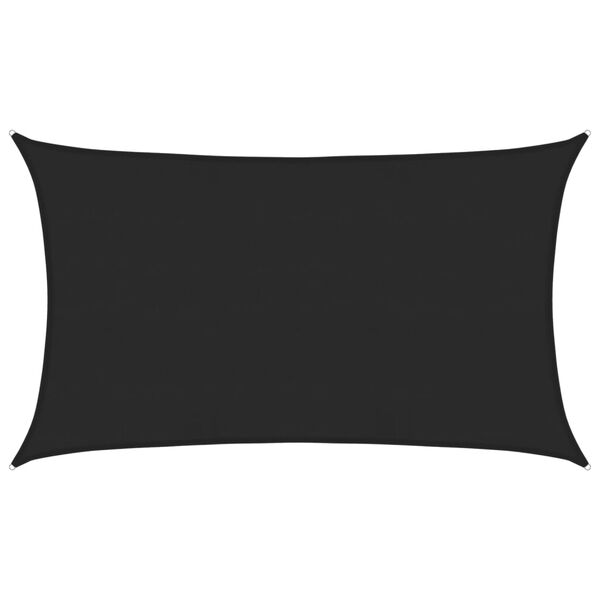 vidaXL Sunshade Sail 160 g/m&sup2; Black 5x8 m HDPE